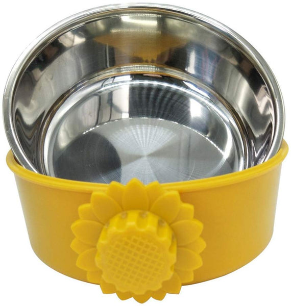 Daycount Pet Feeder Dog Bowl Stainless Steel Food Hanging Bowl Crates Cages Dog Parrot Bird Pet Drink Water Bowl Dish Accessory