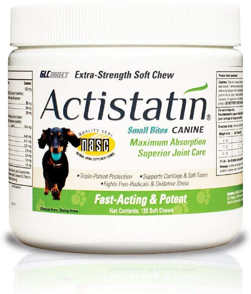 Actistatin Canine - Patented Extra-Strength Joint, Cartilage, Soft Tissue Supplement: Glucosamine, Chondroitin, Manganese, MSM, L-Carnitine - High Absorption, Fast Results