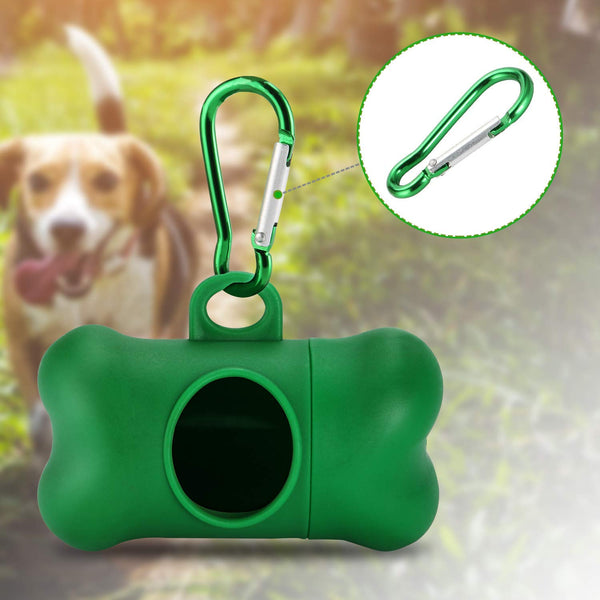 Jie Rui Biodegradable Dog Poop Bags with Dispenser and Leash Clip Leak Proof Thick and Strong Environment-Friendly Pet Waste Bags,8 Rolls/Pack (120 Rolls in Total)