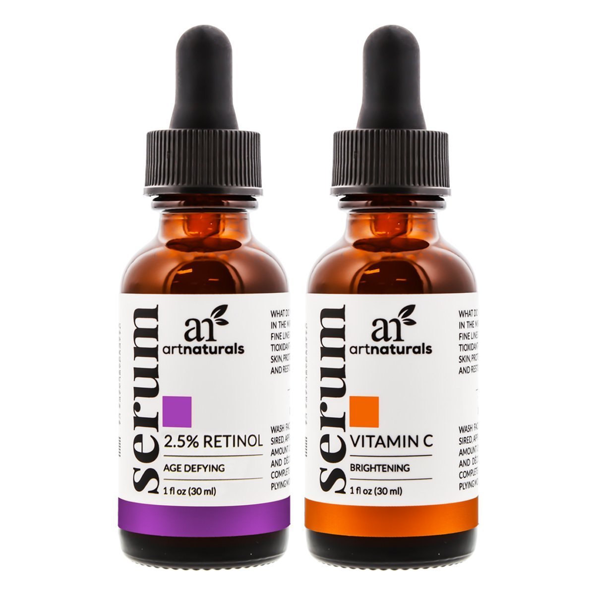 Suero De Vitamina C Y Suero De Retinol Retinoide Para La Cara - Tratamiento Facial Completo - 2 Botellas