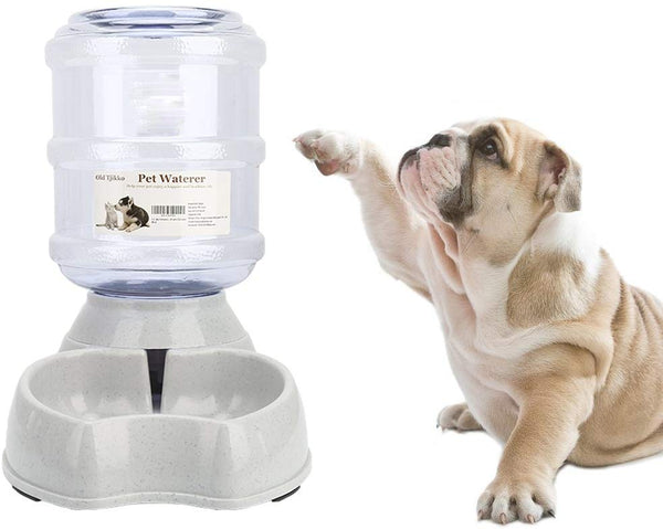 Old Tjikko Dogs Water Dispenser,Water Bowl for Dogs,Pet Water Dispenser,Automatic Dog Water Bowl Cat Water Dispenser Dog Drinking Fountain,1 Gallon