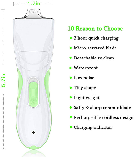 TURN RAISE Pet Grooming Clipper, Rechargeable Cordless Cat and Dog Clippers, Low Noise Electric Pet Trimmer, Pet Clipper for Trimming The Hair Around Face, Eyes, Ears, Paw, Rump