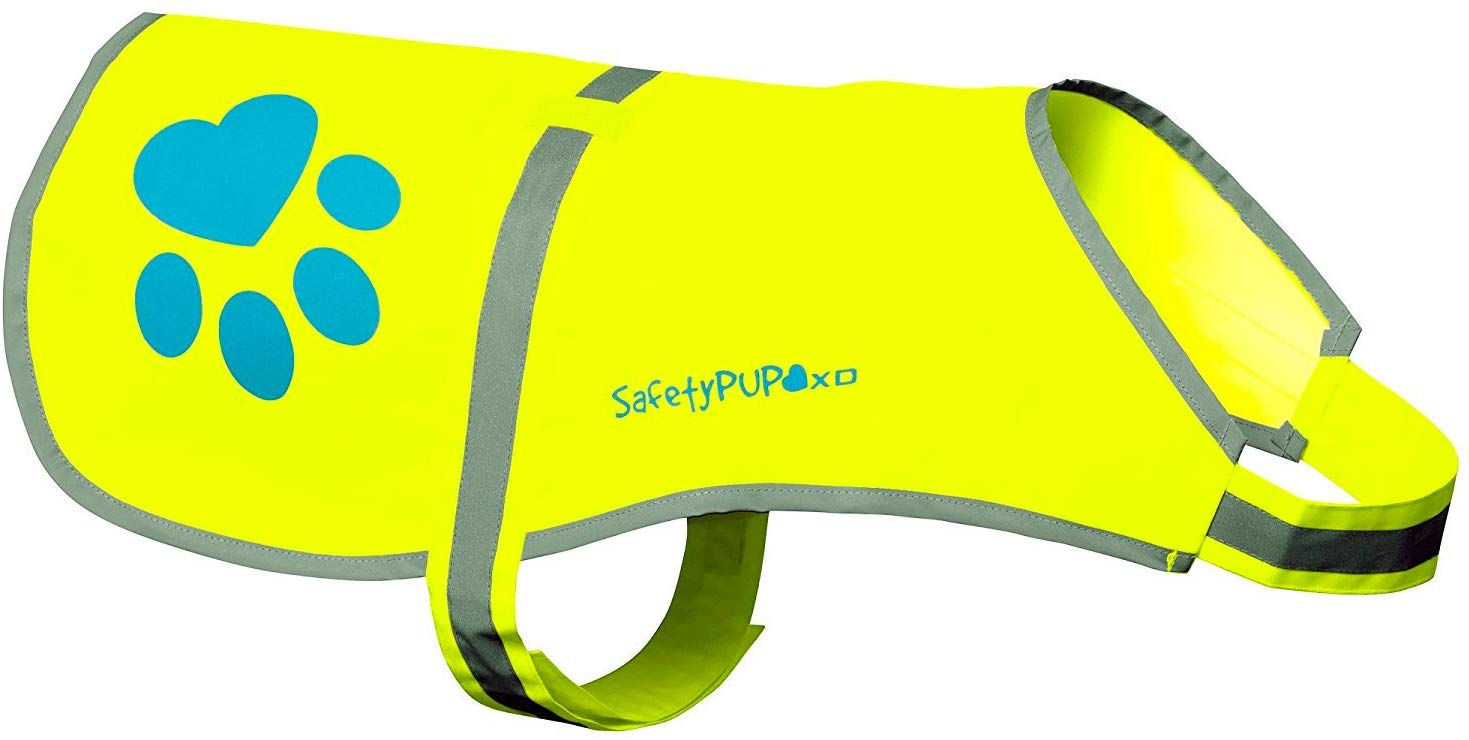 SafetyPUP XD - Protect Your Best Friend. Hi-Vis Fluorescent, Reflective Dog Vest Provides Crucial Visibility Helping You Safeguard Your Pet from Cars & Rural Accidents, On or Off Leash