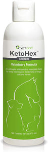 vetone - KetoHex Antifungal & Antibacterial Veterinary Formulated Shampoo for Dogs, Cats, Horses, 16 oz