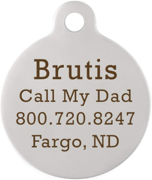 dogIDS Oh Shit, I'm Lost! DogSpeak Pet ID Tag - Funny Personalized Laser Engraved Stainless Steel with Free S-Hook and Split Ring