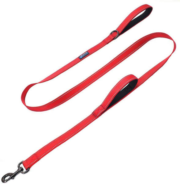 Max and Neo Double Handle Traffic Dog Leash Reflective - We Donate a Leash to a Dog Rescue for Every Leash Sold