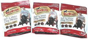 Bil-Jac (3 Pack America's Vetdogs Skin and Coat Dog Treats, 10 Ounces Each