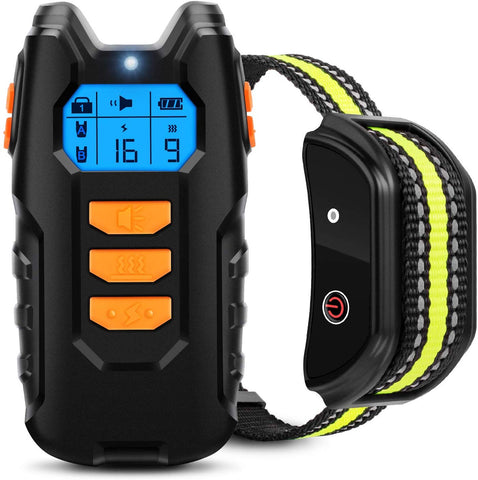 Flittor Dog Training Collar, Shock Collar for Dogs with Remote, Rechargeable Dog Shock Collar, 3 Modes Beep Vibration and Shock Waterproof Bark Collar for Small, Medium, Large Dogs