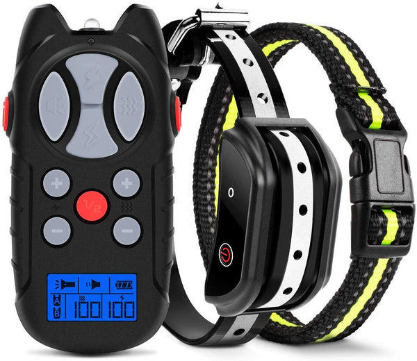 Flittor Shock Collar for Dogs, Dog Training Collar, Rechargeable Dog Shock Collar with Remote, 3 Modes Beep Vibration and Shock Waterproof Bark Collar for Small, Medium, Large Dogs