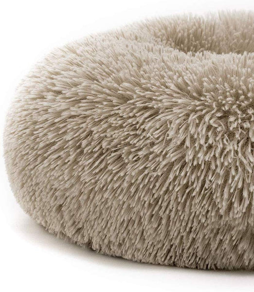 AIPERRO Pet Bed for Small Dogs and Cats Donut Cuddler Fur Round Dog Bed Soft Plush Fluffy Indoor Cat Bed, Anti Slip Bottom, 20\/23\/30 Inch for Puppy and Kitties