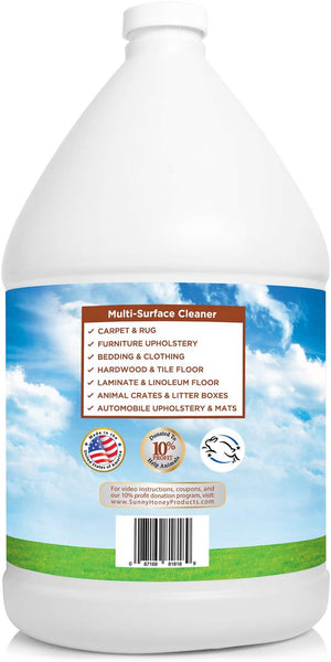 Pet Stain & Odor Remover, Enzyme Cleaner, Odor Eliminator, Best Carpet Stain Remover, Pet Odor Eliminator, Stain Remover, Odor Neutralizer, Cat Urine Smell - Cleaner - Eliminator, Sunny and Honey, 1 Gallon