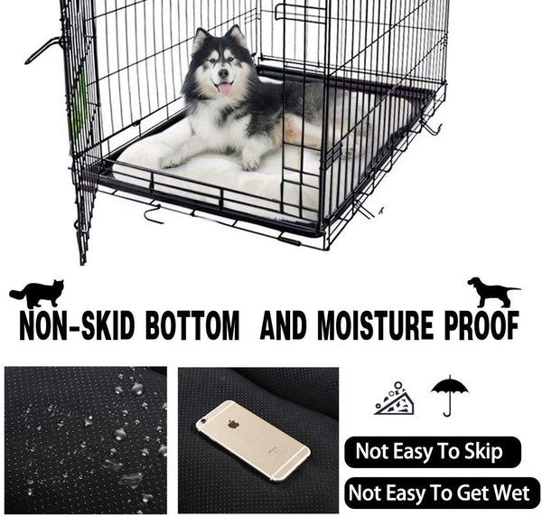 PETSGO Extra Thick Soft Warm Crate Mats（Not Suit Chewer Dog & Cat Beds for Crates-Hand Machine Wash-Anti-Slip Pet Beds for Pets Sleeping