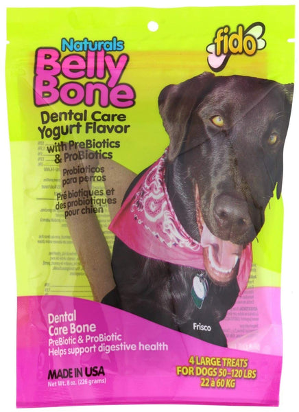 Fido Belly Dog Bone, Digestion Aid w\/Prebiotic & Probiotic Enzymes for Dogs