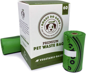 Biodegradable Poop Bags | Dog Waste Bags, Unscented, Vegetable-Based & Eco-Friendly, Premium Thickness & Leak Proof, Easy Detach & Open, Supports Rescues