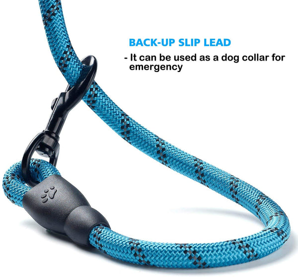 ladoogo 2 Pack 5 FT Heavy Duty Dog Leash with Comfortable Padded Handle Reflective Dog leashes for Medium Large Dogs