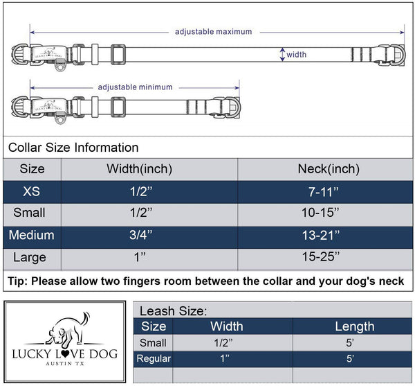 Lucky Love Dog Cute Female Dog Collar or Leash Set | Vivid Colorful Pretty and Unique Designs | Small Medium Large Girl Dogs | Floral Collar | Soft Your Purchase Helps Rescue Dogs