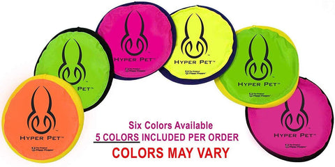 The Original Flippy Flopper Hyper Pet Frisbee 9 (Set of 5) COLORS MAY VARY