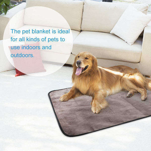 UEETEK Pet Dog Blanket, Waterproof Pet Mat for Dog Cat Indoor Outdoor Lawn Use, with Shoulder Bag, 100cm x 70cm