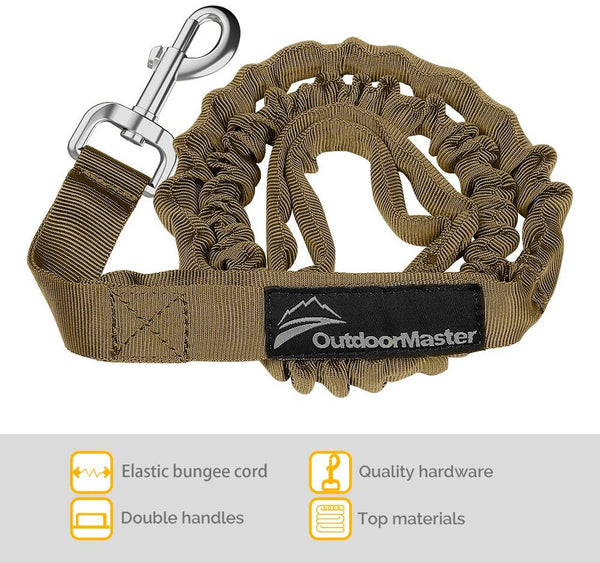 OutdoorMaster Bungee Dog Leash, Improved Dog Safety & Comfort