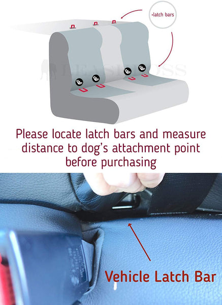 Leash Boss Dog Car Seat Belt Restraint - No-Chew Heavy Duty Car Seatbelt for Pets - 5 Sizes - Coated Steel Rope to Prevent Chewing