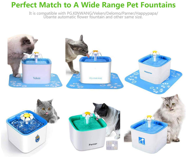 Sindello Cat Fountain Filter 4 Pack Pet Fountain Filters Replacement for 84oz/2.5L Automatic Pet Water Fountains