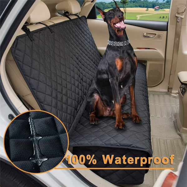 YESYEES Waterproof Dog Car Seat Covers Pet Seat Cover Nonslip Bench Seat Cover Compatible for Middle Seat Belt Fits Most Cars, Trucks and SUVs