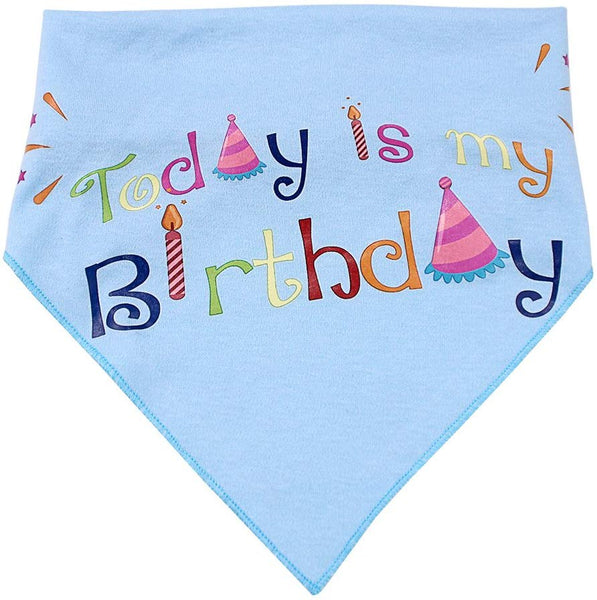 Dog Birthday Bandana with Birthday Candle Headband - Pet Birthday Gift Decorations Set, Soft Scarf & Adorable Hat for Party Accessory