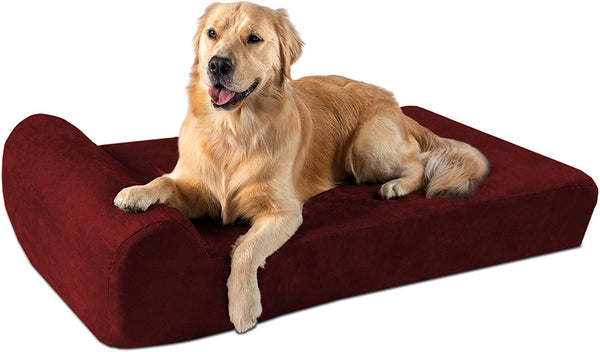 Big Barker 7" Pillow Top Orthopedic Dog Bed for Large and Extra Large Breed Dogs (Headrest Edition)