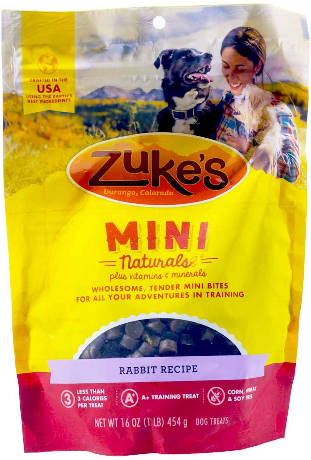 Zuke's Mini Naturals Dog Treats, Wild Rabbit, 3 Pounds (Pack of 3)