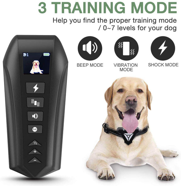 Dog Training Collar with Remote - Dog Shock Collar with 3 Training Mode, Beep, Vibration and Shock, IPX6 Waterproof, Up to 1000 ft Remote Range,Shock Collar for Small Medium Large Dogs