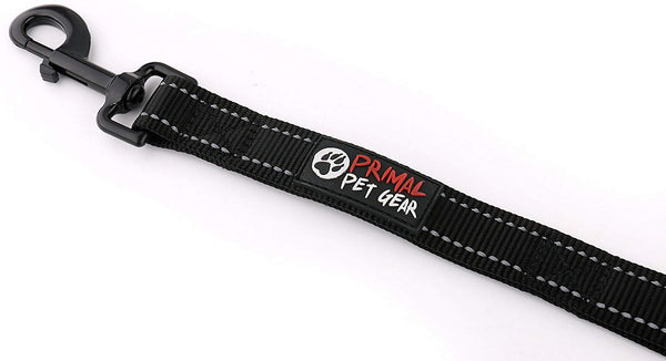 Primal Pet Gear Dog Leash 6ft Long - New Stronger Clip - Traffic Padded Two Handle - Heavy Duty - Double Handles Lead for Control Safety Training - Leashes for Large Dogs or Medium Dogs