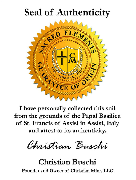 The Christian Mint, LLC St. Francis of Assisi Enameled Pet Medal with Capsule of Assisi Soil (1-Inch Diameter)