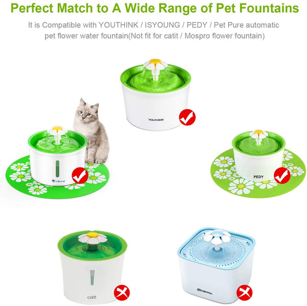 Sindello Pet Fountain Filters 8 Pack Cat Water Fountain Filter Premium Cat Carbon Replacement Filters for 1.6L Cat Flowers Fountain