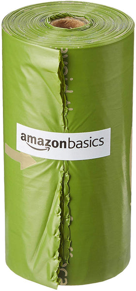 AmazonBasics Dog Waste Bags with Dispenser and Leash Clip, Standard and EPI Additive