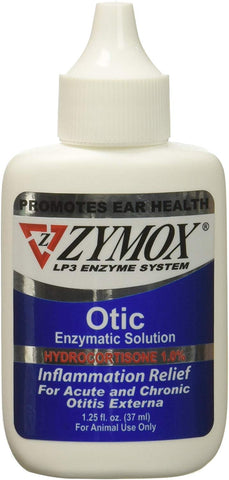 ZYMOX OTIC with Hydrocortisone 1.0 Ear Solution Treatment Bacterial, Viral, and Yeast infections for Dogs and Cats