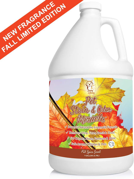 Pet Stain & Odor Remover, Enzyme Cleaner, Odor Eliminator, Best Carpet Stain Remover, Pet Odor Eliminator, Stain Remover, Odor Neutralizer, Cat Urine Smell - Cleaner - Eliminator, Sunny and Honey, 1 Gallon