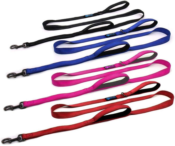 Max and Neo Double Handle Traffic Dog Leash Reflective - We Donate a Leash to a Dog Rescue for Every Leash Sold