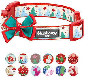 Blueberry Pet 20+ Patterns Christmas Festival Dog Collar Collection - Collars and Accessories for Dogs, Matching Lanyards for Pet Lovers