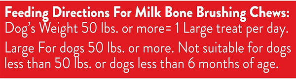 Milk-Bone Original Brushing Chews Daily Dental Dog Treats, Reduce Tartar Build-up, Maintain Healthy Gums