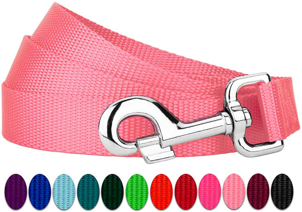 Country Brook Petz - Vibrant 13 Color Selection - Heavyduty Doublehandle Nylon Leash (6 Foot, 1 Inch Wide)