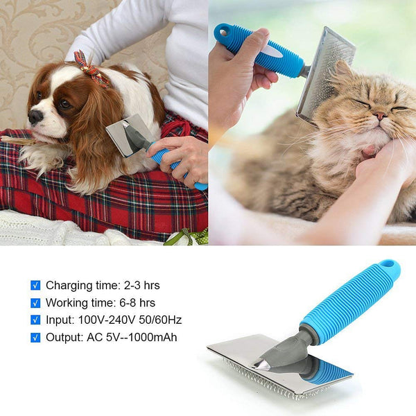 Ceenwes Pet Clippers (Upgrade Version) Low Noise Professional Dog Clippers Rechargeable Cordless Pet Clipper Trimmers Pet Hair Grooming Kit with Slicker Brush for Cats Dogs and Other Animals