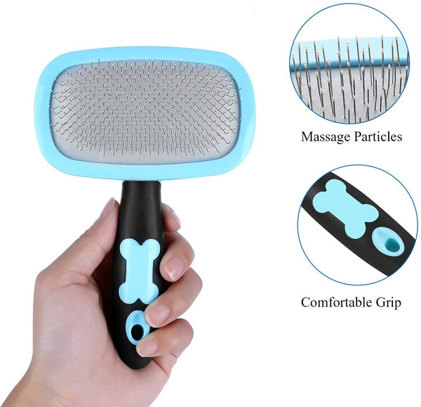 Glendan Dog Brush & Cat Brush- Slicker Pet Grooming Brush- Shedding Grooming Tools