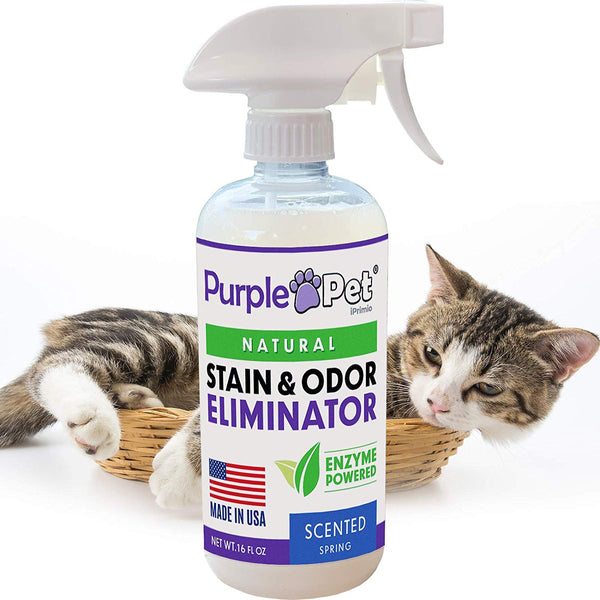 iPrimio Purple Pet Litter Urine Odor Eliminator Spray for Dogs and Cats - All Natural Enzyme Powdered - Made in USA