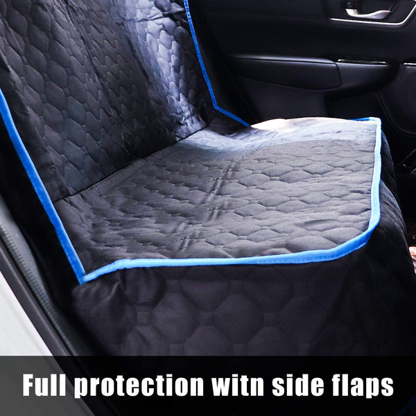 LETTON Dog Car Seat Covers Heavy Duty and Nonslip Back Seat Bench Protector, Machine Washable Middle Seat Belt Capable,Universal Size Fits for Cars Trucks and SUVs