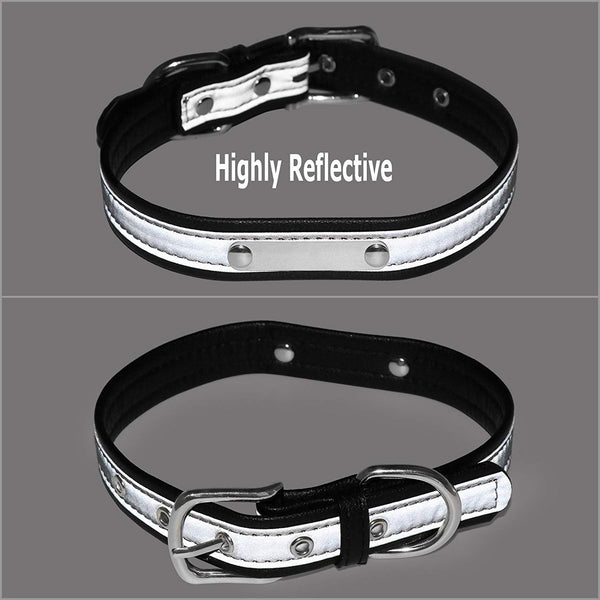 M JJYPET Personalized Dog\/Cat Collars Engraved Pet Collar with Name Plated,Reflective,Size Available:Extra-Small Small Medium Large Extra-Large