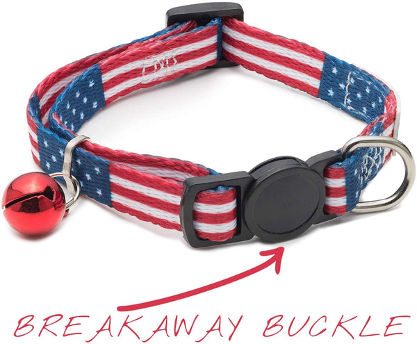 American Flag Dog Collar in 5 Different Sizes