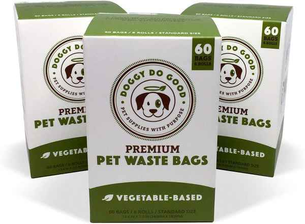 Biodegradable Poop Bags | Dog Waste Bags, Unscented, Vegetable-Based & Eco-Friendly, Premium Thickness & Leak Proof, Easy Detach & Open, Supports Rescues