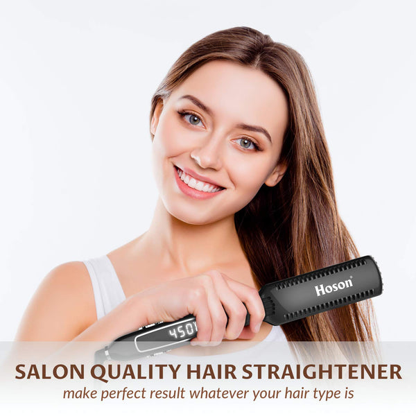 Professional Ceramic Tourmaline Hair Straightener, 1.75 Inch Flat Iron for Hair, Travel Straightening Iron Dual Voltage