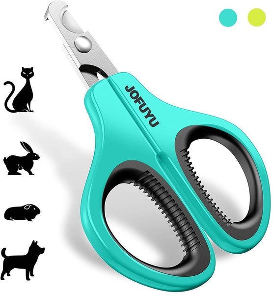 JOFUYU Updated 2020 Version Cat Nail Clippers and Trimmer - Professional Pet Nail Clippers and Claw Trimmer - Best Cat Claw Clippers for Rabbit Puppy Kitten Kitty Guinea Pig Small Dog - Sharp, Safe