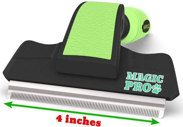 Professional Magic Pro Deshedding Tool; Reduces Shedding by up to 95%; Prevents Flakiness on Pet's Skin, Lessens Dandruff; a Trusted, Durable, Long Lasting Pet Shedding Brush for Cats and Dogs